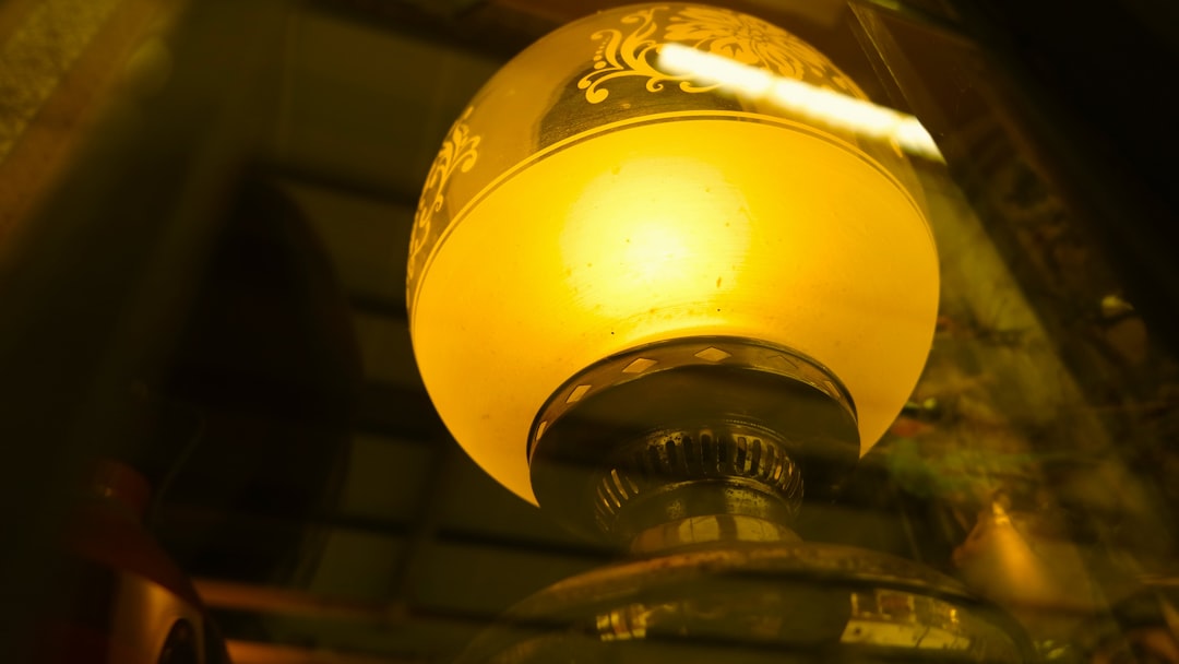 Photo brass and glass light